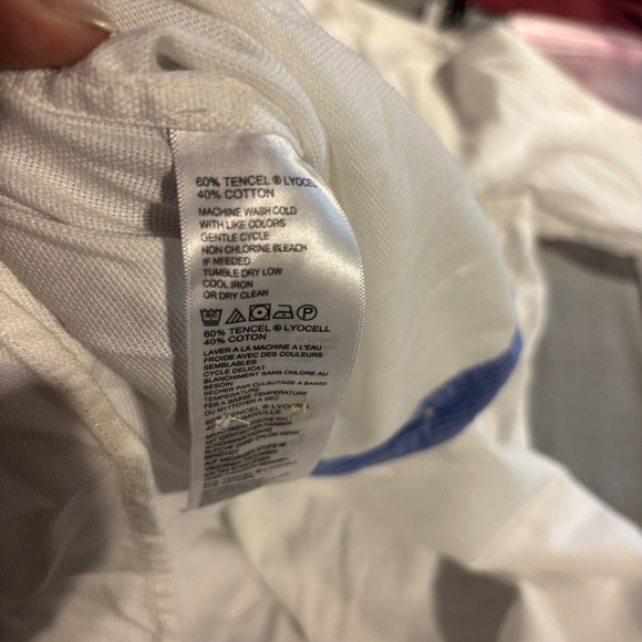 Tommy Bahama Mens White Tencel Cotton Long Sleeve Button Up Shirt Large L/G - Picture 3 of 7